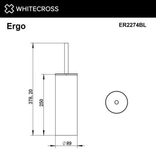 Ёршик напольный WHITECROSS Ergo ER2274CPB брашированная медь